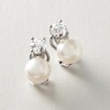 image:imageRossSimons Italian 10511mm Cultured Pearl and 150 ct tw CZ Drop Earrings in Sterling Silver