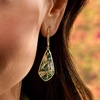 image:imageRossSimons MotherOfPearl and Abalone Shell Dragonfly Mosaic Drop Earrings in 18kt Gold Over Sterling