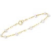 image:imagePure Collection by RossSimons 335mm Cultured Pearl Station LumachinaChain Bracelet in 14kt Yellow Gold80 Inches