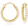 image:imageRossSimons 335mm Cultured Pearl Hoop Earrings