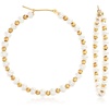 image:imageRossSimons 34mm Cultured Pearl Hoop Earrings in 14kt Yellow Gold