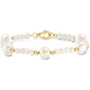 image:imageRossSimons 3585mm Cultured Pearl Station Bracelet in 18kt Gold Over Sterling7 Inches