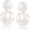 image:imageRossSimons 575mm Cultured Akoya Pearl Double Drop Earrings in 14kt Yellow Gold