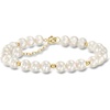 image:imageRossSimons 657mm Cultured Pearl and 14kt Yellow Gold Bead Station Bracelet 7 inches