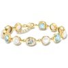 image:imageRossSimons 758mm Cultured Pearl Gray Jasper and 700 ct tw Sky Blue Topaz Bracelet in 18kt Gold Over Sterling 7 inches