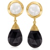 image:imageRossSimons 758mm Cultured Pearl and Gemstone Drop Earrings in 18kt Gold Over Sterling