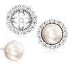 image:imageRossSimons 75mm Cultured Pearl and 110 ct tw CZ Jewelry Set Earrings and Earring Jackets in Sterling Silver