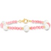 image:imageRossSimons 859mm Cultured Pearl and 4mm Pink Coral Bead Bracelet in 18kt Gold Over Sterling80 Inches