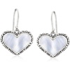 image:imageRossSimons MotherOfPearl BaliStyle Heart Drop Earrings in Sterling Silver