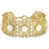 image:imageRossSimons MotherOfPearl Filigree Panel Bracelet in 18kt Gold Over Sterling 7 inches
