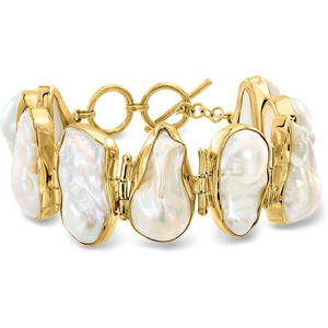 image:imageRossSimons 12x2126mm Cultured Baroque Pearl Bracelet in 18kt Gold Over Sterling8 Inches