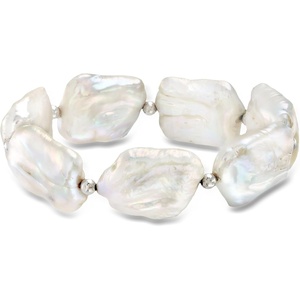 image:imageRossSimons 1720mm Cultured Baroque Pearl Stretch Bracelet With Sterling Silver85 Inches