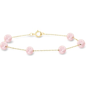 image:imageRossSimons 665mm Pink Cultured Pearl Station Bracelet in 14kt Yellow Gold70 Inches