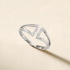 image:imagePure Collection by RossSimons 010 ct tw Diamond OpenSpace Ring in Sterling SilverDiamond