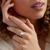 image:imagePure Collection by RossSimons 010 ct tw Diamond Personalized Oval Signet Ring in Sterling SilverSize 6 Initial