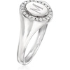 image:imagePure Collection by RossSimons 010 ct tw Diamond Personalized Oval Signet Ring in Sterling SilverSize 6 Initial