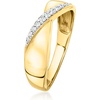 image:imageRossSimons 010 ct tw Diamond Diagonal Ring in 18kt Gold Over SterlingDiamond