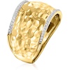 image:imageRossSimons 010 ct tw Diamond Hammered Ring in 18kt Gold Over SterlingDiamond