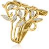 image:imageRossSimons 010 ct tw Diamond Leaf Ring in 14kt Yellow GoldDiamond