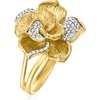 image:imageRossSimons 014 ct tw Diamond Flower Ring in 18kt Gold Over SterlingDiamond