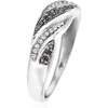image:imageRossSimons 015 ct tw Black and White Diamond Twisted Ring in Sterling SilverDiamond