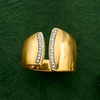 image:imageRossSimons 015 ct tw Diamond Asymmetrical Ring in 18kt Gold Over SterlingDiamond