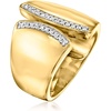 image:imageRossSimons 015 ct tw Diamond Asymmetrical Ring in 18kt Gold Over SterlingDiamond