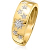 image:imageRossSimons 015 ct tw Diamond Moon and Star Ring in 18kt Gold Over SterlingDiamond