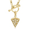 image:imageRossSimons 015 ct tw Diamond Pizza Slice Charm in 18kt Gold Over Sterling