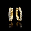 image:imageRossSimons 015 ct tw LabGrown Diamond Hoop Earrings in 18kt Gold Over Sterling