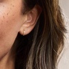 image:imageRossSimons 015 ct tw LabGrown Diamond Hoop Earrings in 18kt Gold Over Sterling