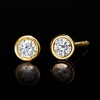 image:imageRossSimons 020 ct tw BezelSet LabGrown Diamond Stud Earrings in 18kt Gold Over Sterling