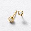 image:imageRossSimons 020 ct tw BezelSet LabGrown Diamond Stud Earrings in 18kt Gold Over Sterling