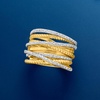 image:imageRossSimons 025 ct tw Diamond Highway Ring in 18kt Yellow Gold Over Sterling SilverDiamond