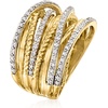 image:imageRossSimons 025 ct tw Diamond Highway Ring in 18kt Yellow Gold Over Sterling SilverDiamond