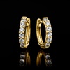 image:imageRossSimons 025 ct tw LabGrown Diamond Hoop Earrings in 18kt Gold Over Sterling