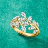 image:imageRossSimons 033 ct tw Diamond Vine Ring in 18kt Gold Over SterlingDiamond
