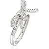 image:imageRossSimons 035 ct tw Diamond Bow Ring in Sterling SilverDiamond