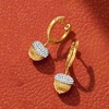 image:imageRossSimons 050 ct tw Diamond Acorn Hoop Drop Earrings in 18kt Gold Over Sterling