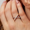 image:imageRossSimons 050 ct tw Diamond Crisscross Ring in 14kt Yellow GoldDiamond