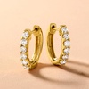 image:imageRossSimons 050 ct tw LabGrown Diamond Hoop Earrings in 18kt Gold Over Sterling
