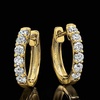 image:imageRossSimons 050 ct tw LabGrown Diamond Hoop Earrings in 18kt Gold Over Sterling