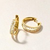 image:imageRossSimons 075 ct tw LabGrown Diamond DoubleHoop Earrings in 18kt Gold Over Sterling