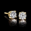 image:imageRossSimons 075 ct tw LabGrown Diamond Stud Earrings in 18kt Gold Over Sterling