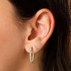image:imageRossSimons 100 ct tw Diamond InsideOutside Hoop Earrings in 18kt Gold Over Sterling