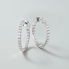 image:imageRossSimons 100 ct tw LabGrown Diamond InsideOutside Hoop Earrings in Sterling Silver