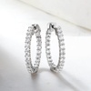 image:imageRossSimons 100 ct tw LabGrown Diamond InsideOutside Hoop Earrings in Sterling Silver