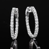 image:imageRossSimons 100 ct tw LabGrown Diamond InsideOutside Hoop Earrings in Sterling Silver