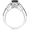 image:imageRossSimons 150 ct tw Black and White Diamond Halo Ring in Sterling SilverDiamond