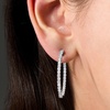 image:imageRossSimons 300 ct tw Diamond InsideOutside Hoop Earrings in 14kt White Gold